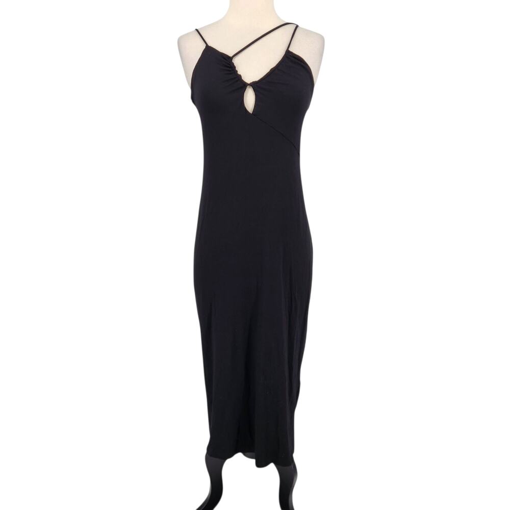 & Other Stories Asymmetrical Neckline Midi Tank Column Dress Sleek Minimalist - Picture 2 of 7